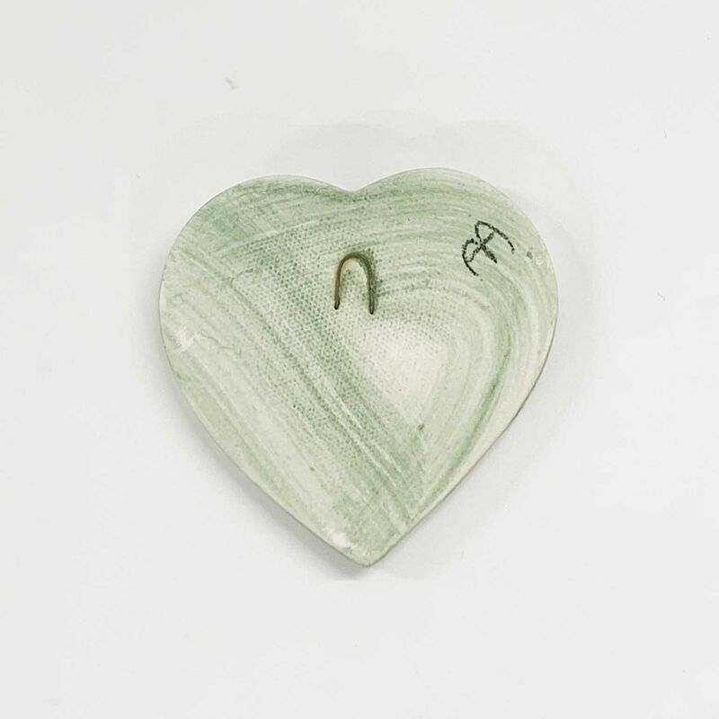Borrowed Earth Kowhaiwhai Heart Small - Aroha Dark Green image number 1